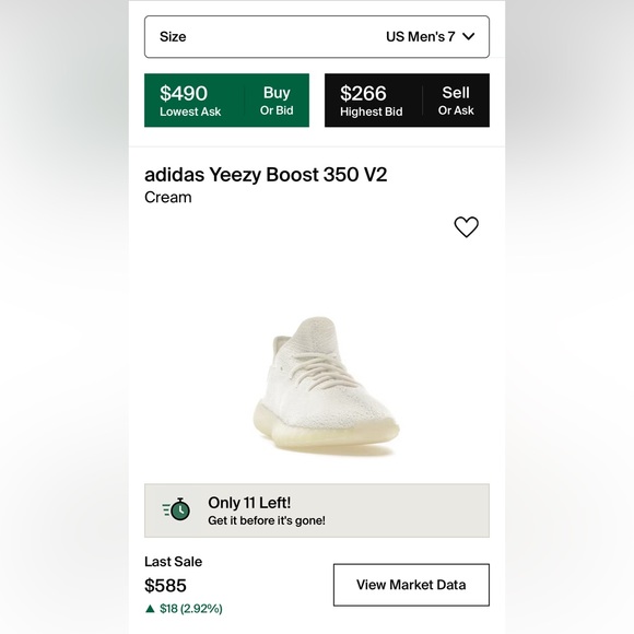 Adidas x Yeezy 350 V2 Cream (M7) main image 5